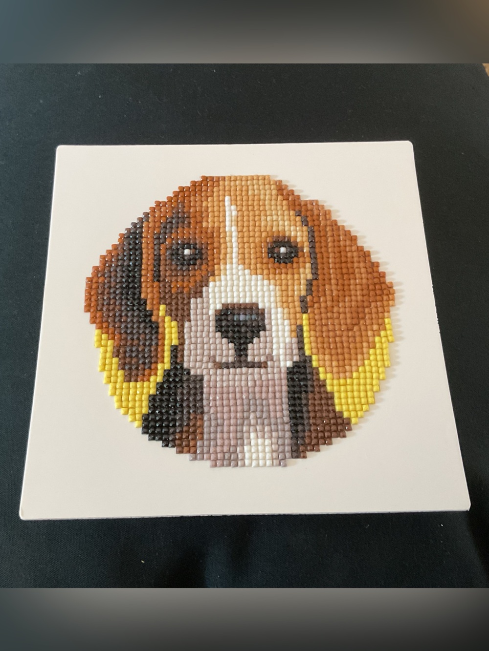 “Beagle Puppy Diamond Painting – Handmade Dog Lover Gift”